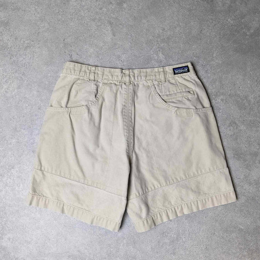 Vintage Patagonia organic cotton shorts in beige - W34"