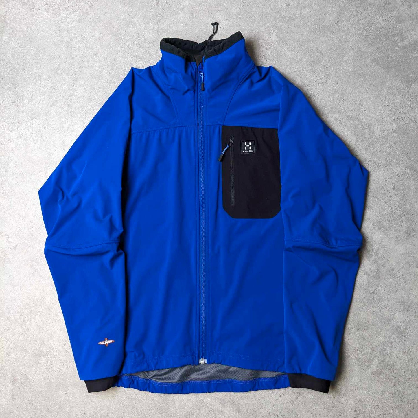 Haglofs soft shell jacket in blue - small