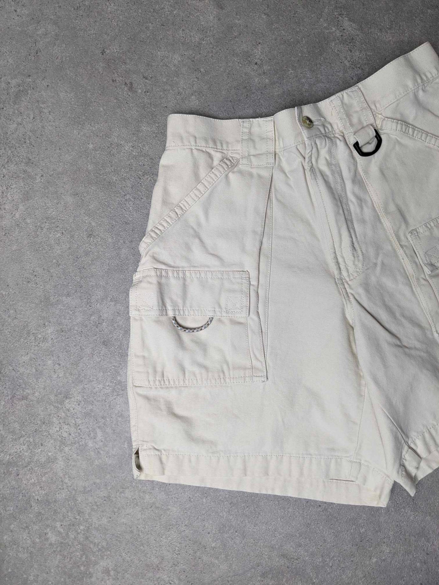 Vintage Columbia PFG cargo shorts in cream - small