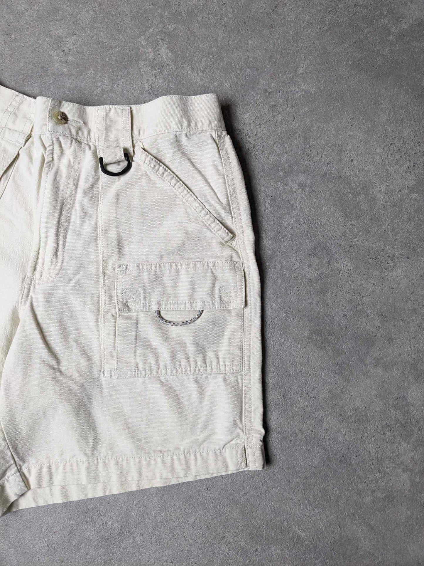Vintage Columbia PFG cargo shorts in cream - small
