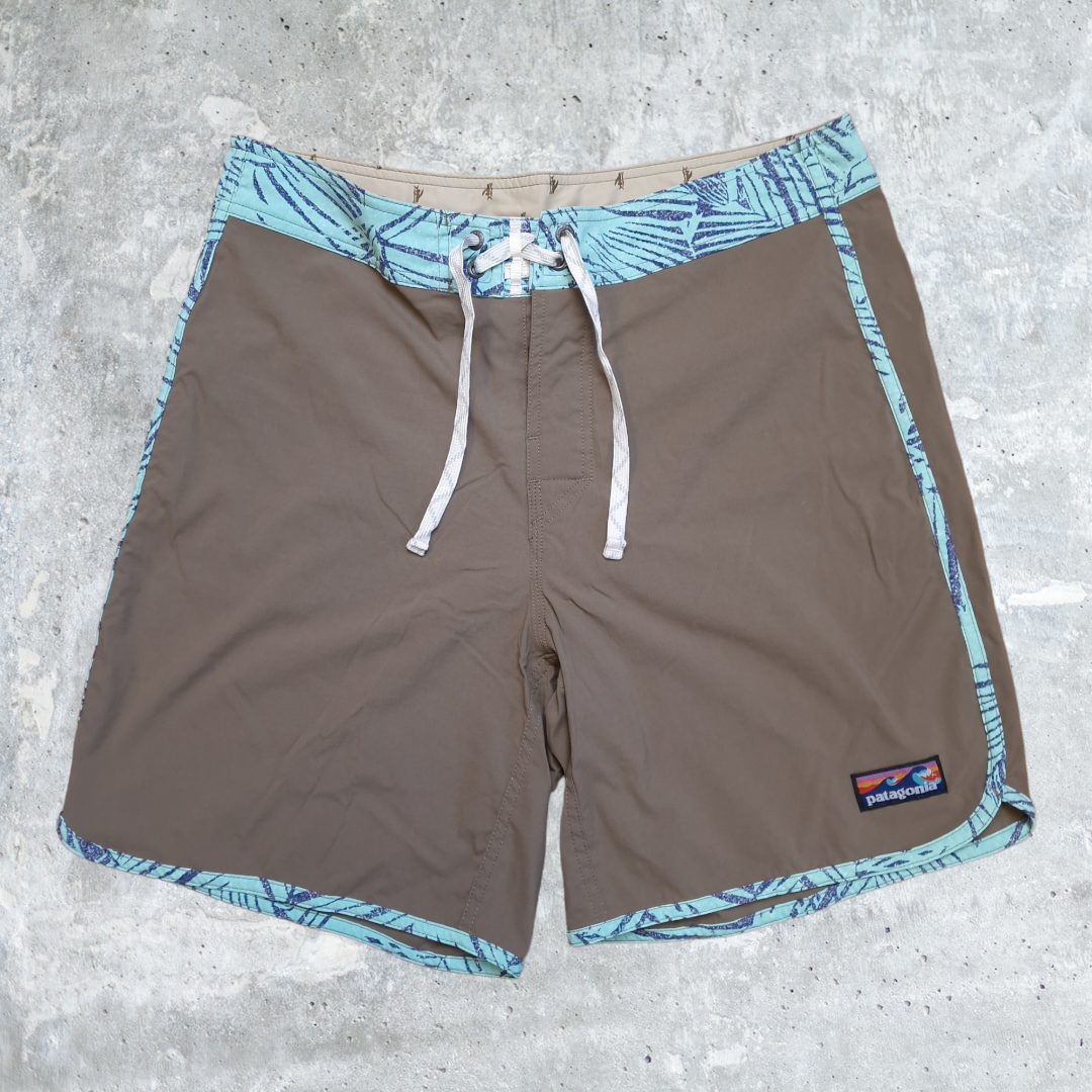 Patagonia board shorts in grey/blue - W32"
