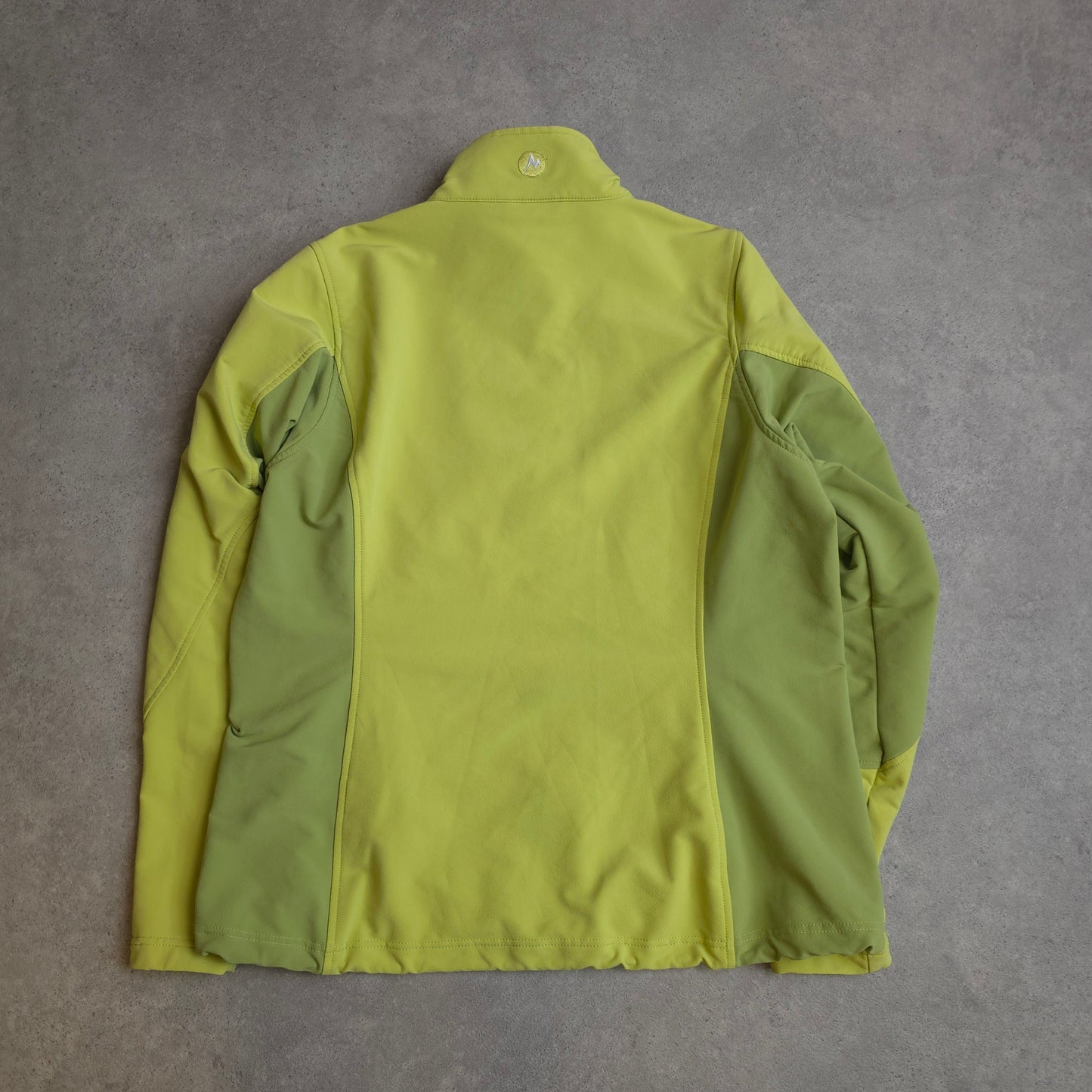 Marmot soft shell jacket in lime green - women's XL