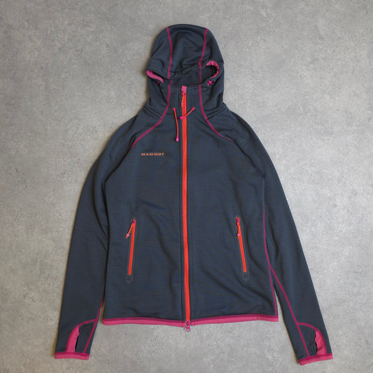 Mammut schneefeld jacket in grey, pink and orange - women's large