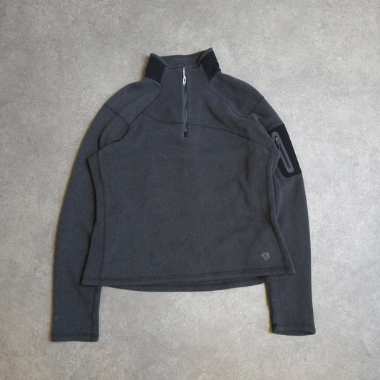 Mountain Hardwear polartec 1/4 zip fleece in grey - women's large