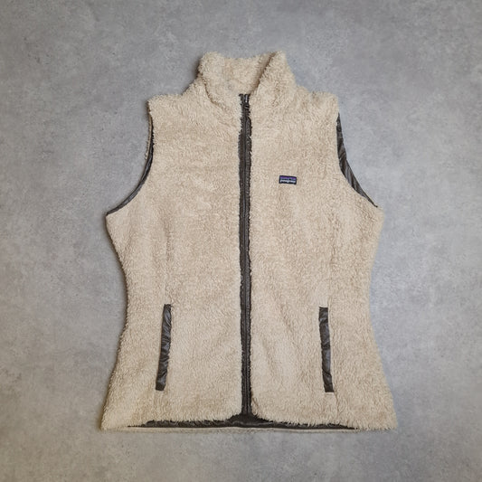 Patagonia reversible fluffy gilet in cream - women's XL