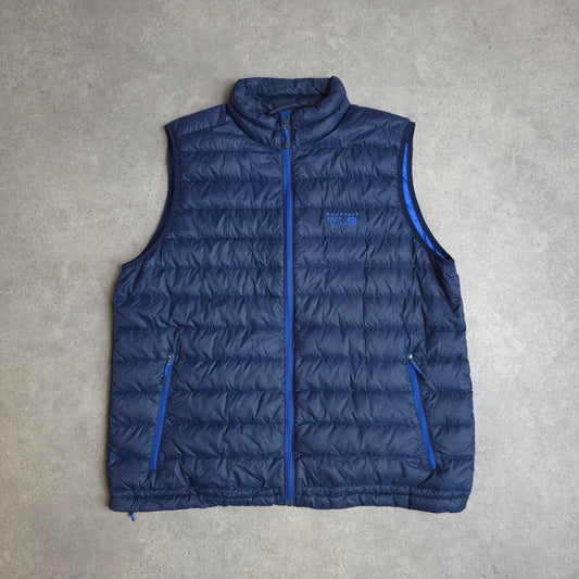 Mountain Hardwear 800 down fill gilet in blue - XL