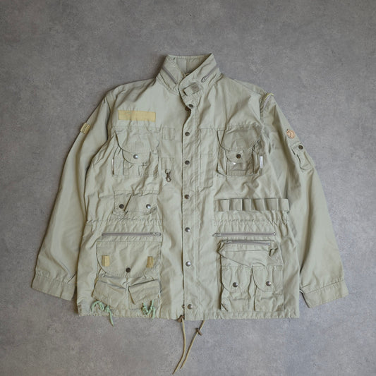 Vintage Fjallraven G-1000 survival tactical jacket in cream - large
