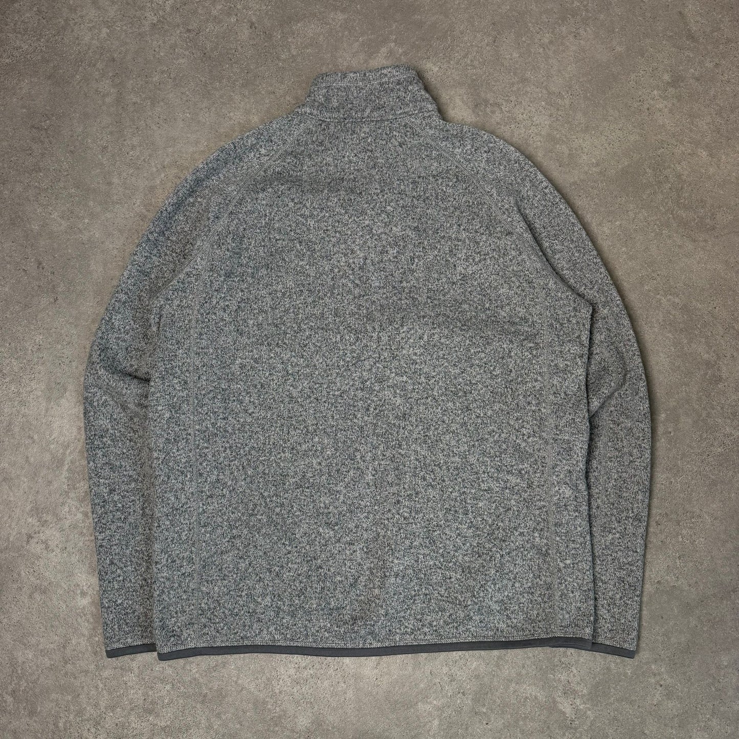 Patagonia better sweater 1/4 zip fleece in grey - large