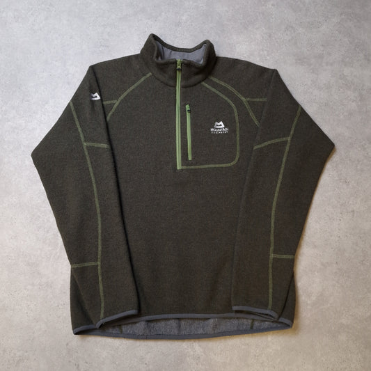Mountain Equipment Chamonix 1/4 zip fleece in green - large