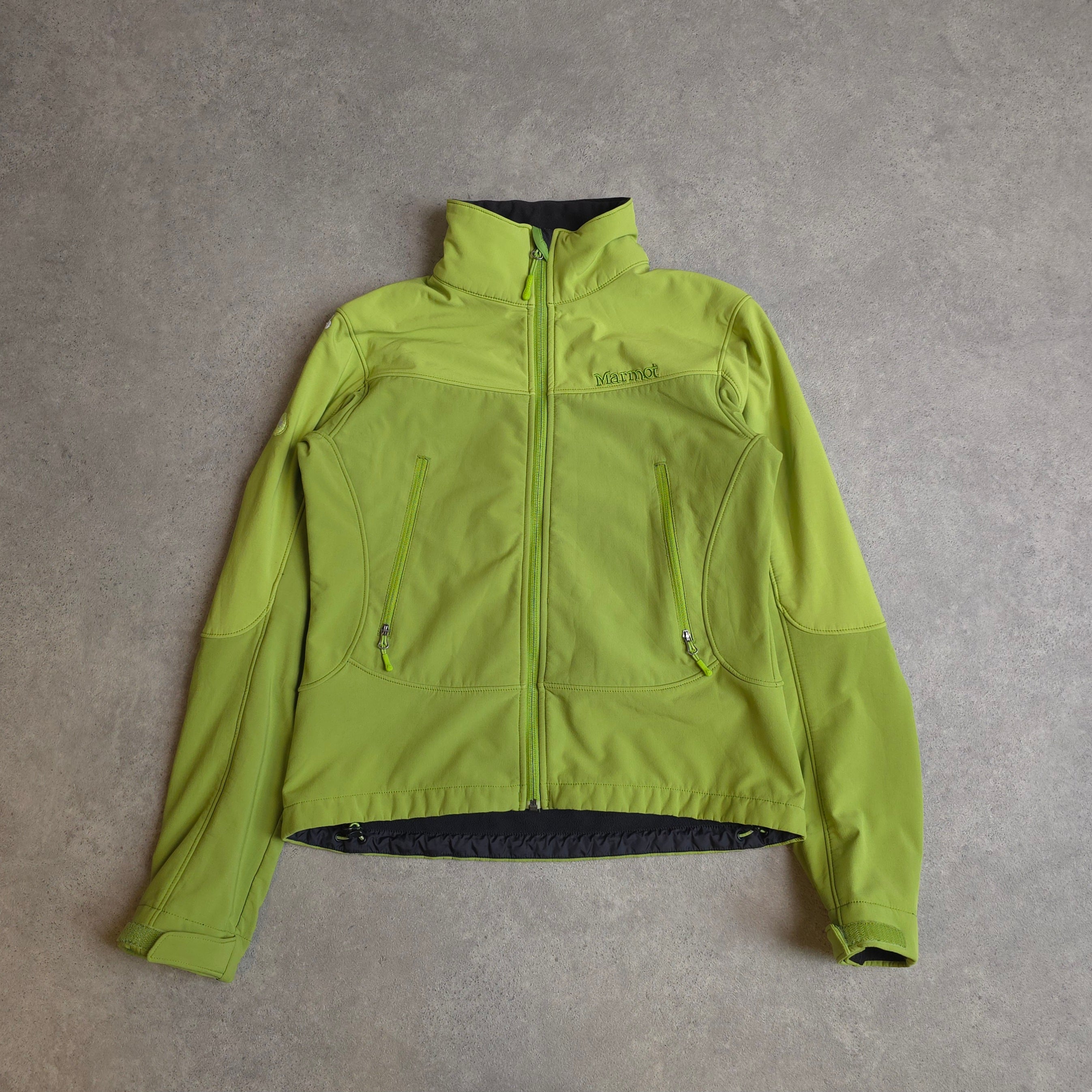 Marmot soft shell jacket in lime green - women's medium – overthehill