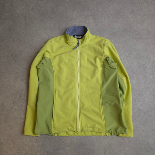 Marmot soft shell jacket in lime green - women's XL
